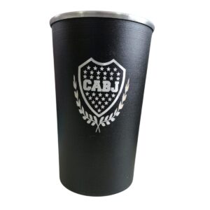 VASO ALUM NEGRO BOCA JUNIORS