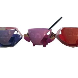 TAZA PLAST INF C/PLATO PORTA GALLETAS