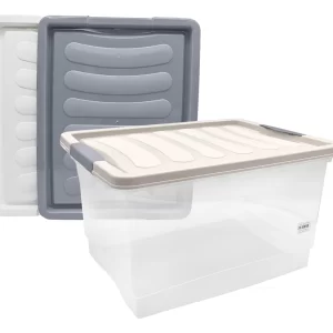 CAJA PLAST ORG 30L C/TAPA COLOR