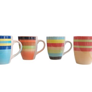 TAZA DESAYUNO 280ML RAYAS/COLORES