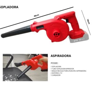 SOPLADORA/ASPIRADORA + DOS BATERÍAS  21V