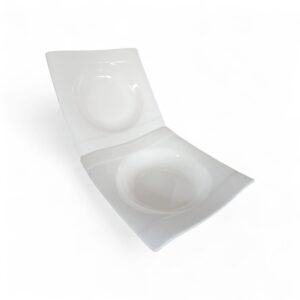 PLATO DE LOZA HONDO CUADRADO BLANCO 20CM  WH-27