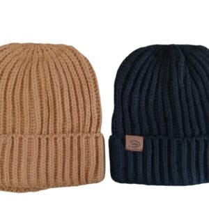 GORRO DE LANA TEJIDO DOS COLORES