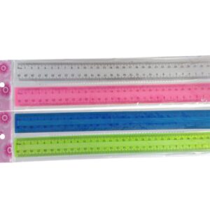 REGLA X 2 - 30CM DIF COLORES