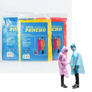 PONCHO DE LLUVIA ADULTO LIVIANO T. UNICO