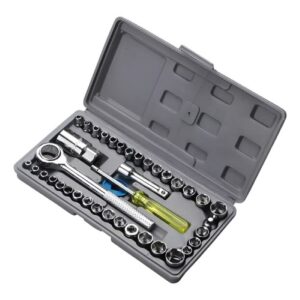 LLAVE TUBO 40 PIEZAS CAJA GRIS