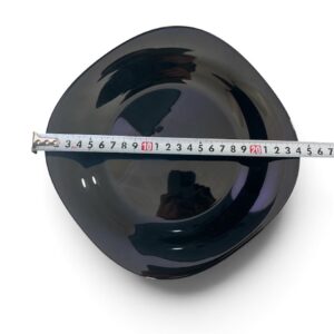 PLATO PLAYO CUADRADO NEGRO 24,1 CM