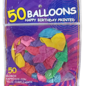 GLOBO LISOS X50 UNID SURT
