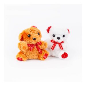 PELUCHE 13CM OSO POLYES BLANCO/MARON