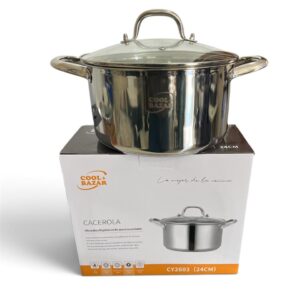 CACEROLA TRIPLE FONDO N°24 CM COOL BAZAR
