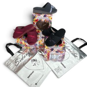 PANTUFLAS CLÁSICAS BORDO - NEGRO - GRIS C/CAJA Y BOLSA